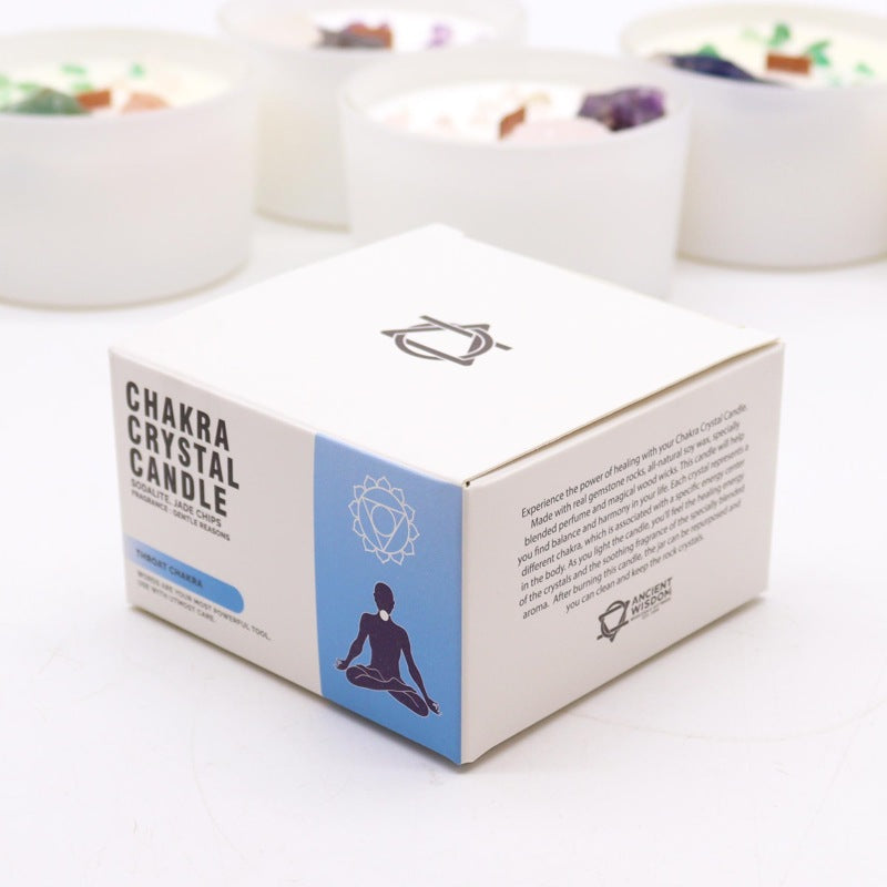 Chakra Crystal Candles - Throat Chakra