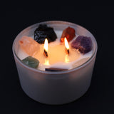 Large Chakra Crystal Candles - Seven Charkra