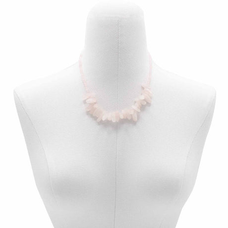 Longstone Gem Necklace - Rose Quartz