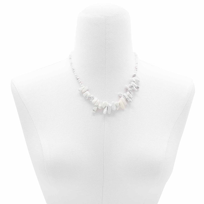 Longstone Gem Necklace - White Jasper