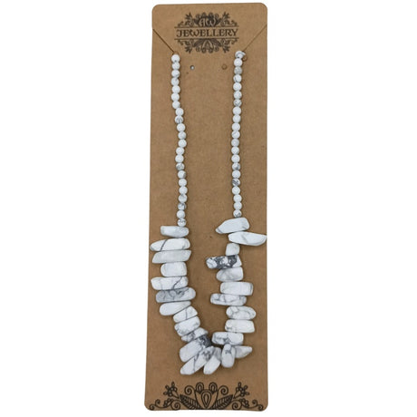 Longstone Gem Necklace - White Jasper