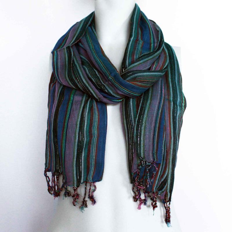 Indian Boho Scarves - 22x72cm - Random Purples