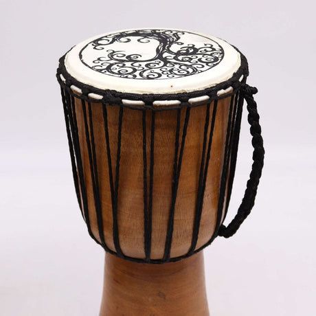 Tree of Life Wide Top Djembe Drum - 18cm