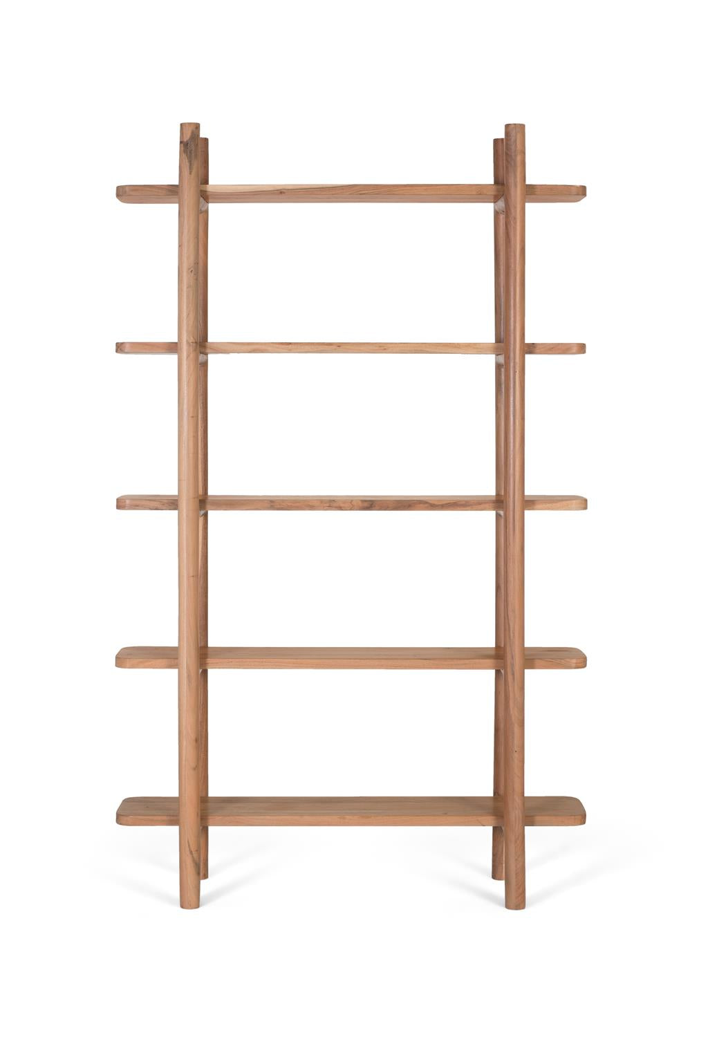 Giner and Colomer - Acacia Wood Bookcase With 5 Shelves & 16 cm Legs