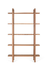 Giner and Colomer - Acacia Wood Bookcase With 5 Shelves & 16 cm Legs