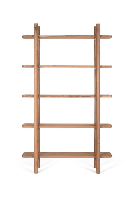 Giner and Colomer - Acacia Wood Bookcase With 5 Shelves & 16 cm Legs