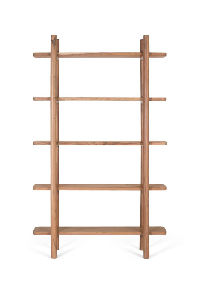 Giner and Colomer - Acacia Wood Bookcase With 5 Shelves & 16 cm Legs