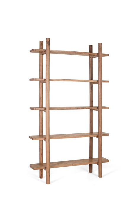 Giner and Colomer - Acacia Wood Bookcase With 5 Shelves & 16 cm Legs
