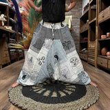 Yoga and Festival Pants - Aladdin Himalayan Print on Grey