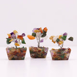 Mini Gemstone Tree on Orgonite Base - Multi Stones (15 stones)