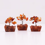 Mini Gemstone Tree On Orgonite Base - Carnelian (15 stones)