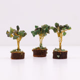 Mini Gemstone Tree On Wood Base - Green Aventurine (15 stones)