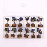 Mini Gemstone Tree On Wood Base - Sodalite (15 stones)