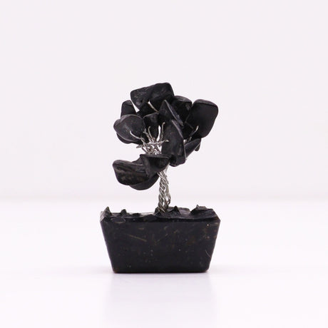 Mini Gemstone Tree On Orgonite Base - Black Agate (15 stones)