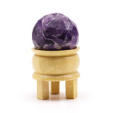 Gemstone Faceted Healing Ball & Stand - Amethyst