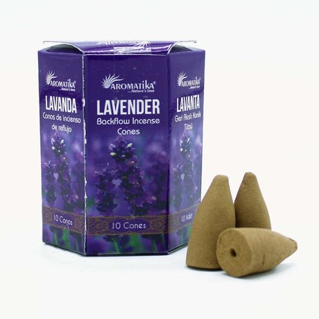 Pack of 10 Masala Backflow Incense - Lavender