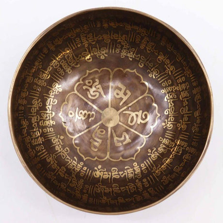 Tibetan Healing Engraved Bowl - 16cm - Mantra