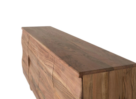 Giner and Colomer - 4-Door Acacia Sideboard With Wavy Detailing