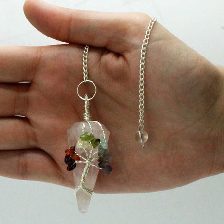 Magic Pendulum - Seven Chakra - Rose Quartz