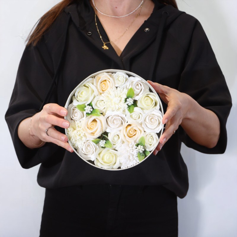 Round Box - Wedding Blessings - White & Ivory