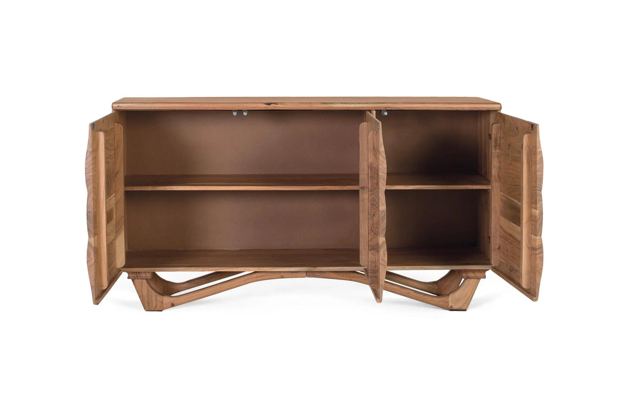 Giner and Colomer - Acacia Wood Sideboard With Modern Minimalist Design