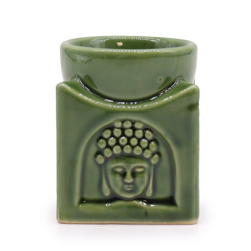 Square Buddha Burner - Dark Jade