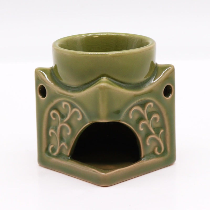 Square Buddha Burner - Light Jade