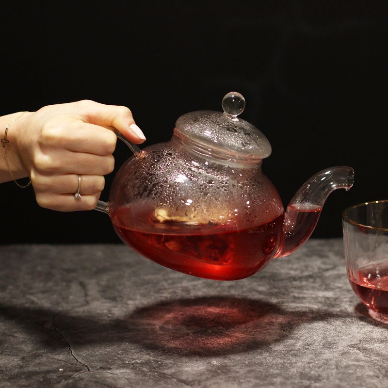 Glass Infuser Teapot - Round Pearl - 800ml