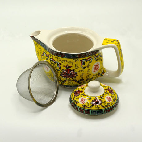 Small Herbal Teapot - Long Life Oriental Design