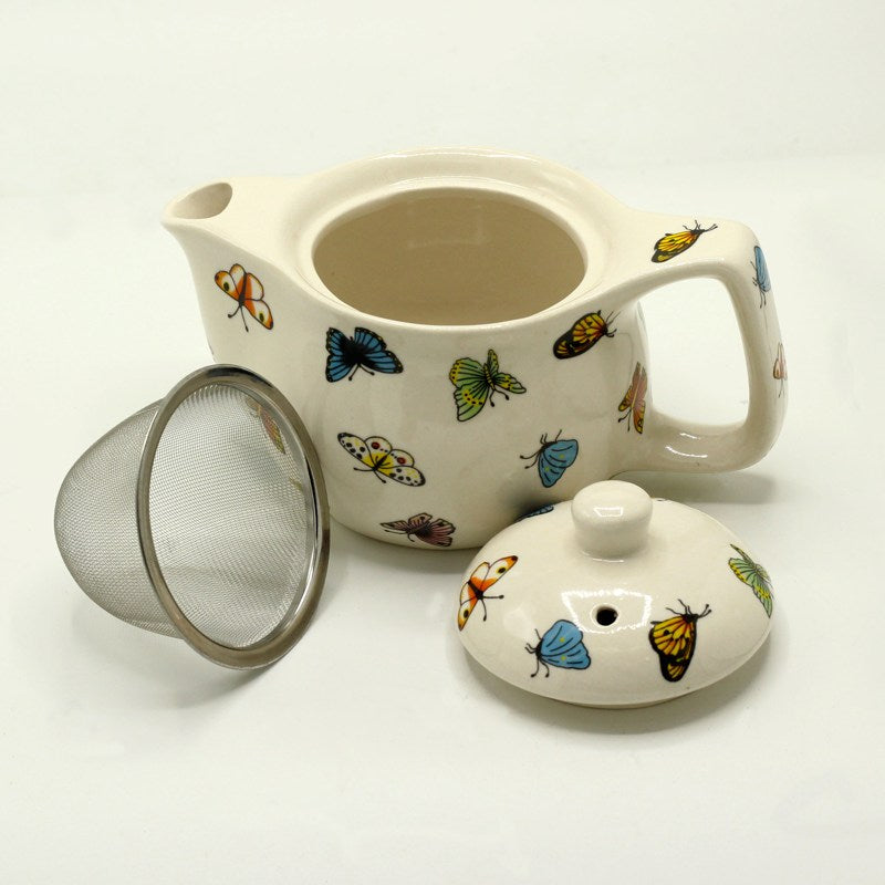 Small Herbal Teapot - Butterflies