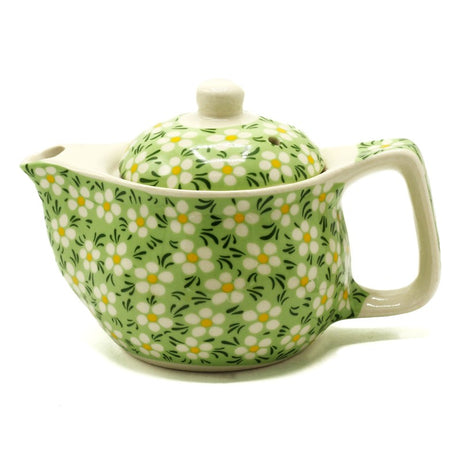 Small Herbal Teapot - Green Daisey