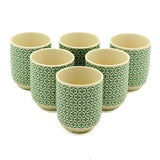 Herbal Tea Cups - Green Mosiac