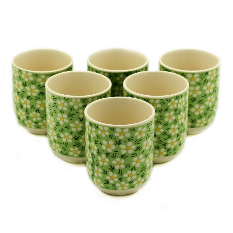 Herbal Tea Cups - Green Daisey