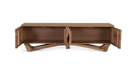 Giner and Colomer - Natural Acacia Wood TV Cabinet With 4 Doors