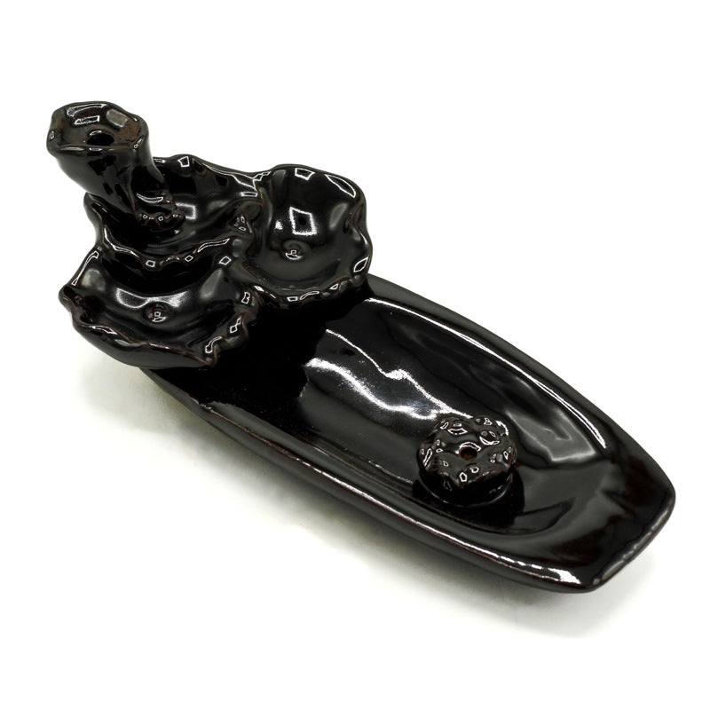 Backflow Incense Burner - Lotus Pond & Incense Stick Holder