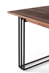 Giner and Colomer - Rectangular Rosewood Dining Table With Metal Legs (200 cm)