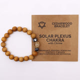 Cedarwood Solar Plexus Chakra Bangle with Citrine