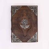 Heafty Red Tan Book - Zinc Rose Decor - 200 Deckle Edges Pages - 26x18cm