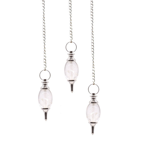 Lingam Shaped Gemstone Pendulum - Rock Quartz