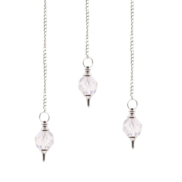 Facted Gemstone Pendulum - Rock Quartz