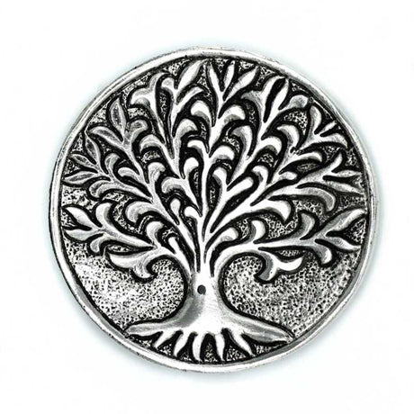 Polished Aluminium Tree of Life Incense Holder 10cm