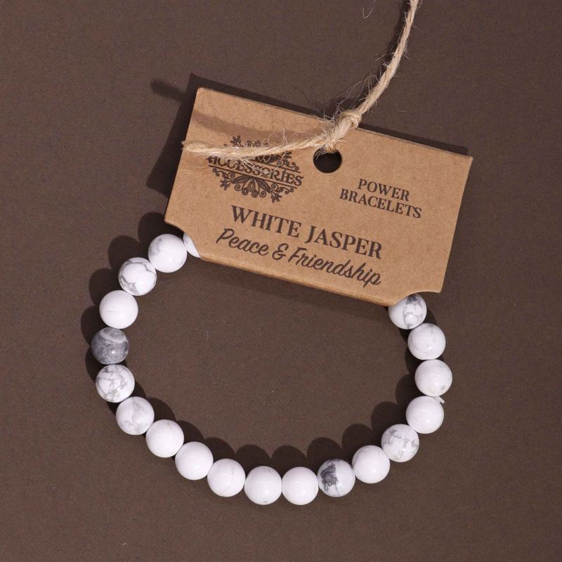 Power Bracelet - White Jasper