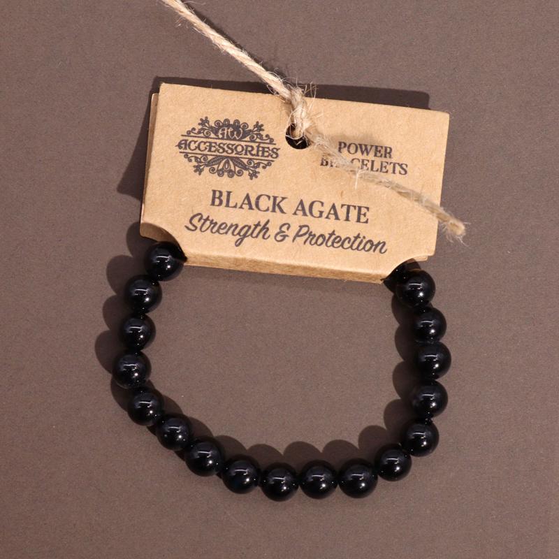 Power Bracelet - Black Agate