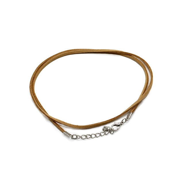 Faux Leather Pendant Cord -  2.5mm x 55cm - Tan A120