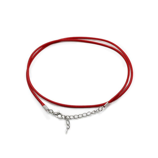 Waxed Pendant Cord -  2mm x 55cm - Red 105