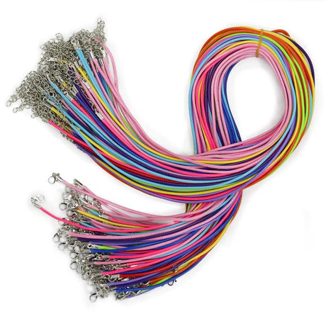 Waxed Pendant Cord -  2mm x 55cm - Assorted (10 colours)