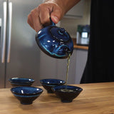 Herbal Blues Teapot Set - Pot & Four Cups