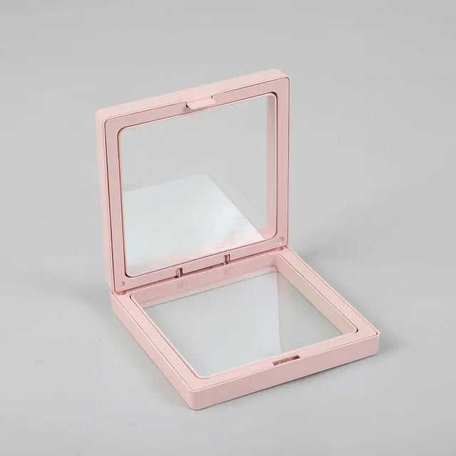 Med 3D Floating Frame Display 9x9cm - Pink