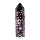 Black Obsidian Point - Mystic Story - Rose Pink