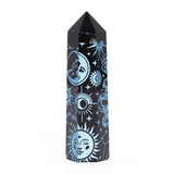 Black Obsidian Points - Mystic Story - Sky Blue